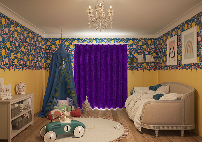 Caen Chenille, Purple - Made to Measure Curtains - Image 15